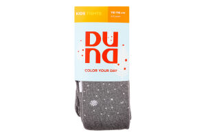 Колготки дитячі сірі махра з малюнком р.110-116 Duna