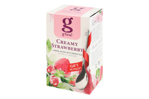 Смесь травяная с зеленым чаем с ароматом клубники и сливок Creamy strawberry G'tea! к/у 20х1.5г