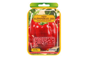 Насіння Перець Каліфорнійське диво червоний інкрустоване 60-90шт Яскрава