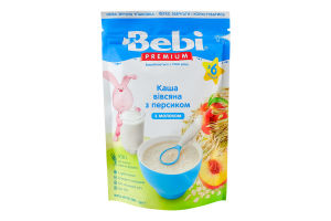 Каша молочна суха для дітей від 6міс швидкорозчинна Вівсяна з персиком Bebi Premium д/п 200г