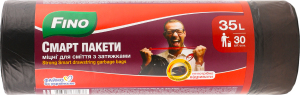 Смарт-пакети для сміття з затяжками 35л Fino 30шт