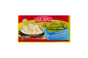 Маргарин 72% столовый Сливочный особый Щедро м/у 250г