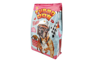 Корм сухий повнораціонний для дорослих собак зі смаком баранини Turbo Dog м/у 3кг