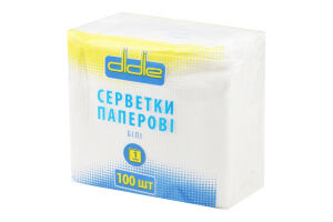 Серветки Didie одношарові 100 шт. біла