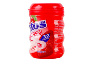 Резинка жевательная без сахара со вкусом клубники Pure fresh Mentos п/б 56г