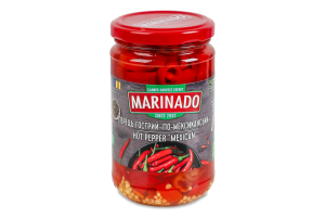 Перец острый пастеризованный По-мексикански Marinado с/б 300г