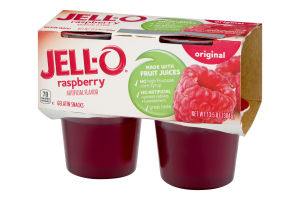 JELL-O Gelatin Snacks Raspberry - 4 CT