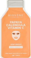 Маска для лица тканевая с папаей и витамином С Biovene 20мл