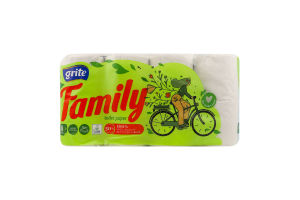 Бумага туалетная 3-х слойная Family Grite 8шт