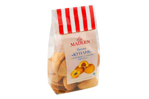 Печиво пісочне Куплик з начинкою з смаком абрикосу 160г La Madlen