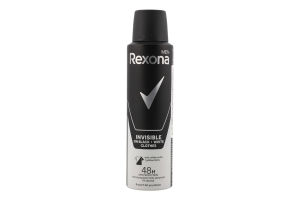 Антиперспирант аэрозоль Invisible on black + white clothes Rexona Men 150мл