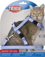 Шлея з повідцем д/котів нейлон 10мм 27-45см Trixie