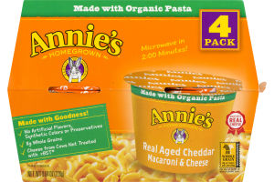 Annie's Homegrown Macaroni & Cheese Real Aged Cheddar 4 - PK