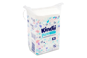 Диски ватні дитячі Пур квадратні 60шт Кіндіі