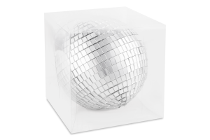 Прикраса ялинкова Дискокуля срібляста 15см