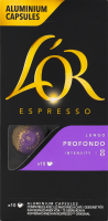 Кофе натуральный жареный молотый в капсулах Lungo Profondo Espresso L’OR к/у 52г