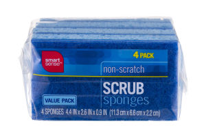 Smart Sense Non-Scratch Scrub Sponges - 4 PK