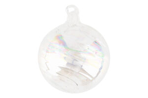 Прикраса ялинкова Вертеп часу скляна 8см 884789