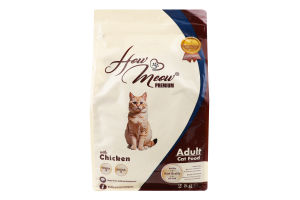 Корм д/дорослих котів з куркою сухий 2кг How Meow