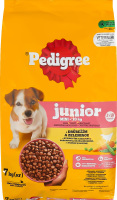 Корм сухой полнорационный для щенков мелких пород до 10кг С домашней птицей и овощами Junior Pedigree кг