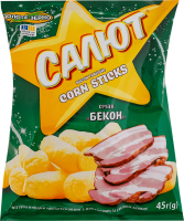 Изделия фигурные неглазированные с добавками со вкусом бекона Салют м/у 45г