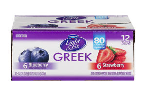 Dannon Light & Fit Greek Nonfat Yogurt Variety Pack - 12 CT