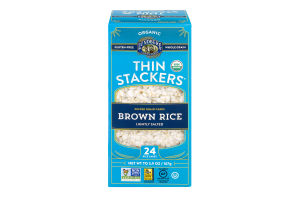 Lundberg Family Farms Thin Stackers Puffed Grain Cakes Brown Rice Lightly Salted - 24 CT