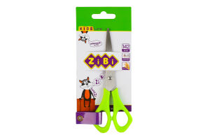 Ножиці для шульги салатовий 142мм №ZB.5002-15 Kids line ZiBi 1шт