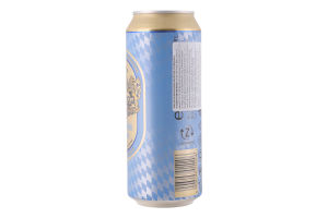 Пиво 0.5л 5.2% світле нефільтроване неосвітлене пастеризоване Helles Hefe weizen Tucher з/б