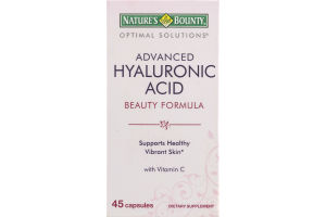 Nature's Bounty Optimal Solutions Advanced Hyaluronic Acid Beauty Formula Capsules - 45 CT