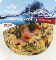 Морепродукти солені в олії Fish Port лоток 0.17кг