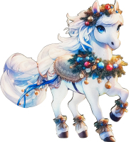 Прикраса новорічна Mislt Коник-Казкарик 2Д дерев