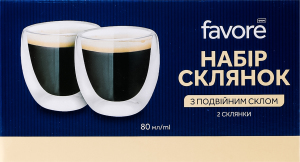 Склянка Favore з подвійним дном 80мл