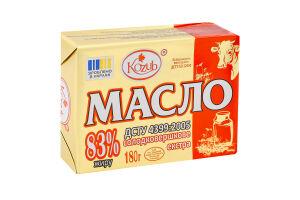 Масло сладкосливочное 83% Экстра Kozub м/у 180г
