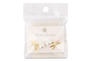 Сережки-гвіздки жовтий метал з камінцями та штучною перлиною в асортименті ZBYK250513212