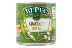 Квасоля відварена стерилізована Ніжна Верес з/б 400г
