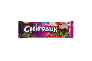 Мороженое плодово-ягодное в кондитерской глазури Снеговик Хладик м/у 80г