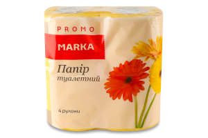 Папір туалетний кольоровий 2-х шаровий Marka Promo 4шт