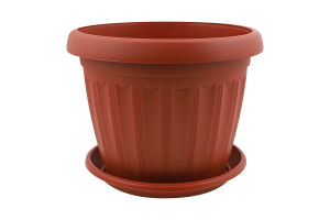 Горщик д/квітів Терра теракотовий 17*13см з підставкою Алеана