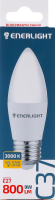 Лампа светодиодная 800lm 9W 3000K C37 Enerlight 1шт