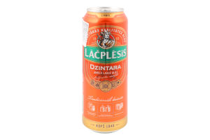 Пиво 0.568л 4.6% полутемное пастеризованное Dzintara Lacplesis ж/б