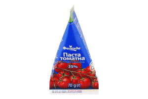 Паста томатна 25% стерилізована Фазенда в/с т/п 70г