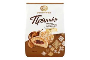 Пряники заварные глазированные с начинкой Со вкусом сгущенного молока Dесняночка м/у 400г