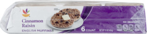 Ahold English Muffins Cinnamon Raisin - 6 CT