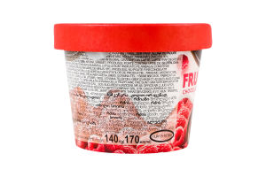 Малина заморожена в двох шарах шоколаду білому та молочному Rud ст 140г