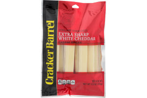 Cracker Barrel Extra Sharp White Cheddar Cheese Sticks - 10 CT