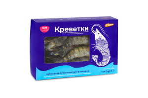 Креветки Сільпо гігантські панцир сирі глаз с/м6/8