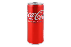 Напиток безалкогольный сильногазированный на ароматизаторах Original Taste Coca-Cola ж/б 250мл
