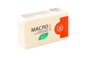 Масло Бутербродне Домашнє солодковершкове 63% 180г ТМ "1"
