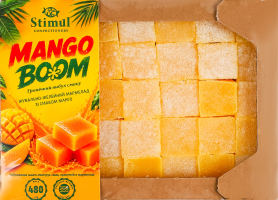 Мармелад жевательно-желейный со вкусом манго Mango boom Stimul к/у 480г